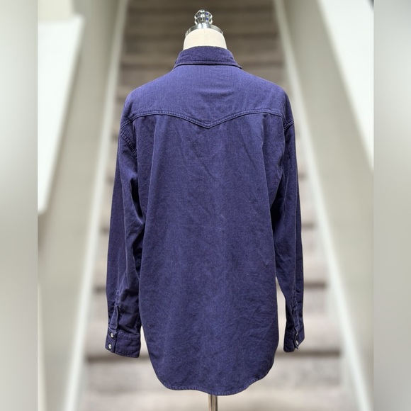 Vintage 90s Mickey Mouse Unlimited Corduroy Embroidered Western Shirt Cowgirl - Picture 9 of 15